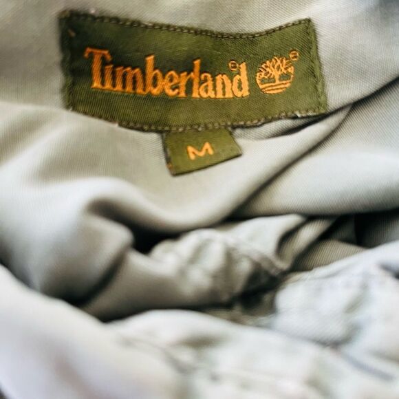 TIMBERLAND olive green 100% cotton button front shirt, size M. - Picture 5 of 5
